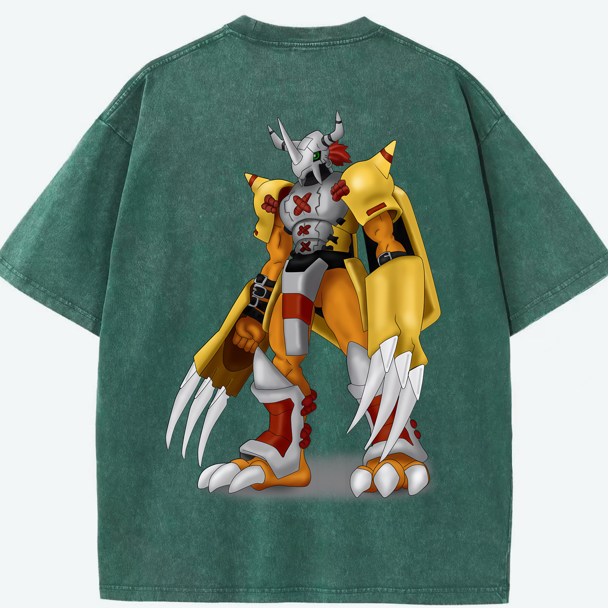 （画像用） Digimon デジタルモンスター/デジモン 綿100% ヴィンテージ風 半袖Tシャツ（背面プリント）